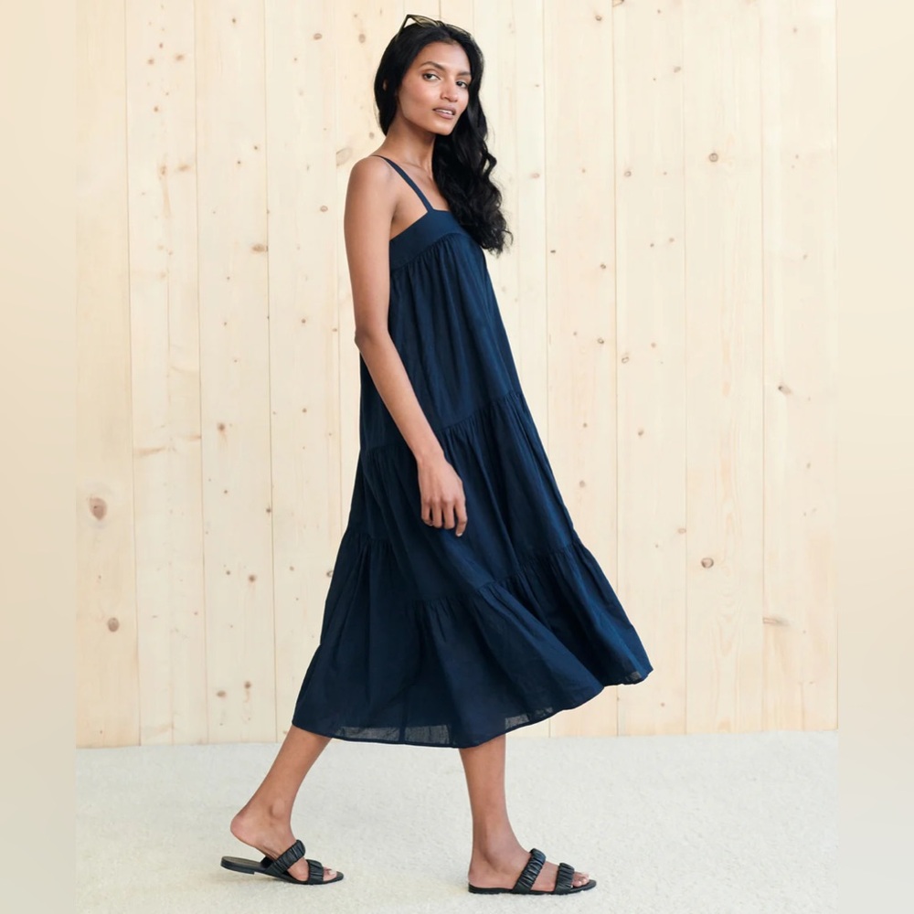 Jenni Kayne Navy Cotton Summer Dress M NWOT